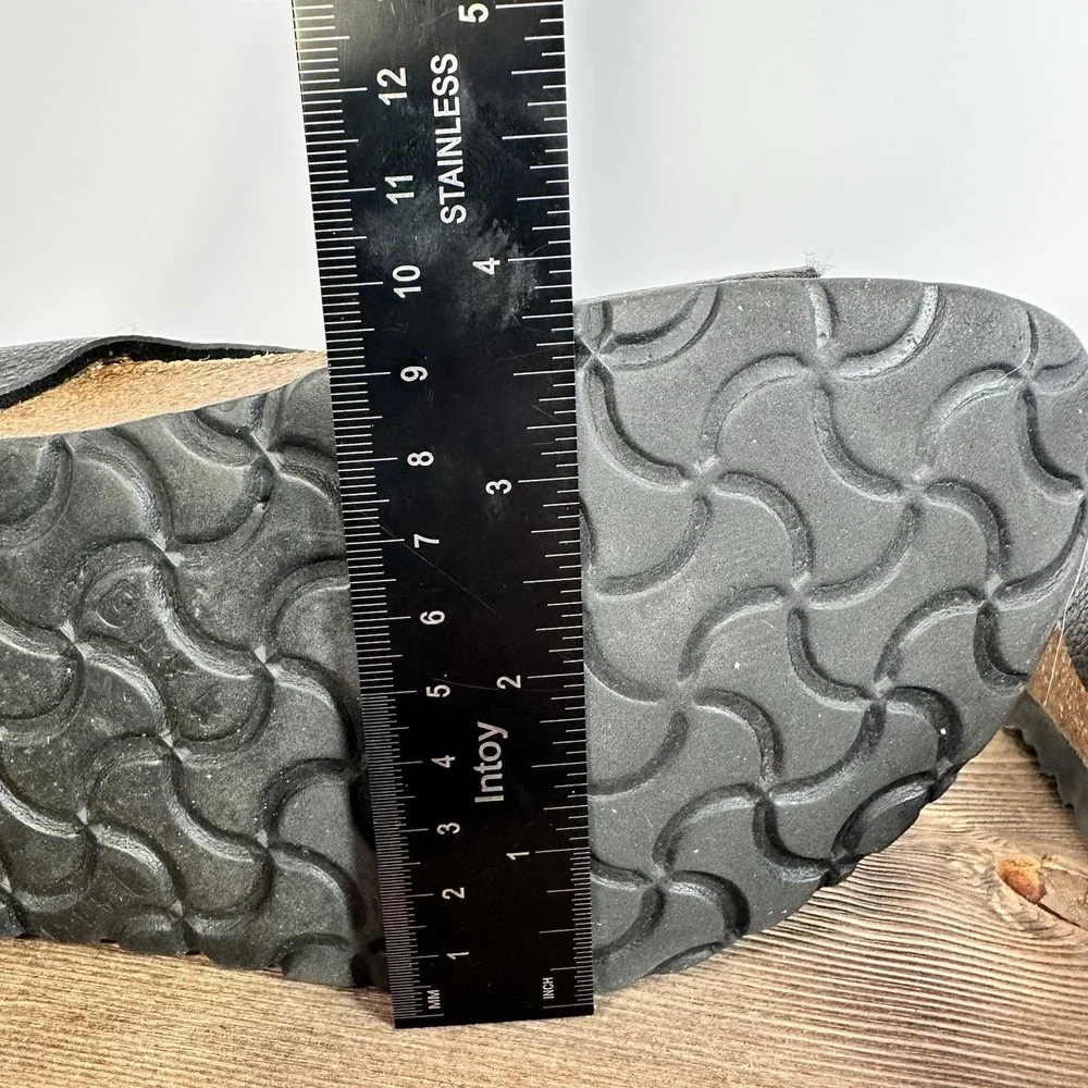 Birkenstock Birkis Leather Criss Cross Sandals Womens SZ 7 Minimalist Comfort - Picture 6 of 9